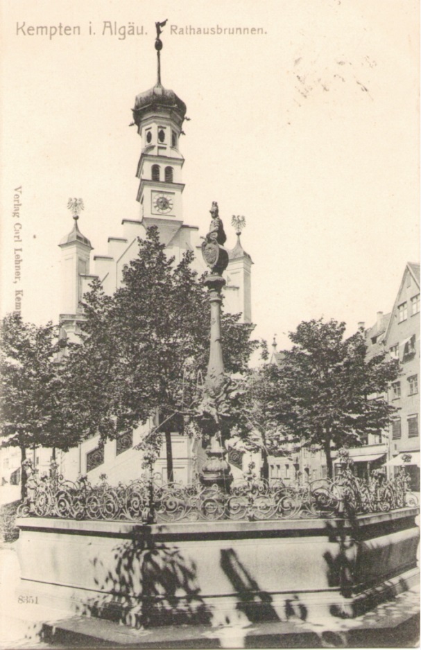 913_Kempten Rathausbrunnen um 1905paint.jpg