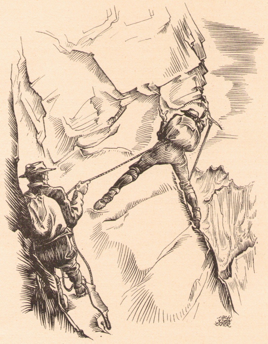 Anton Schoenecker - Quergang an einem Gratturm 1924p.jpg