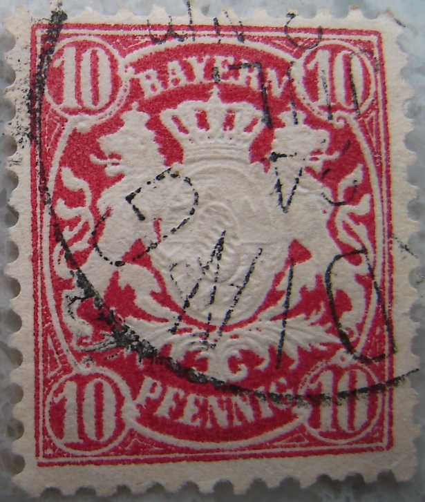 Briefmarke 10 Pfennig Rot 1903paint.jpg