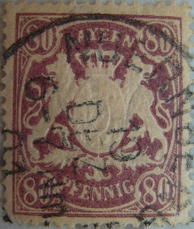 Briefmarke 80 Pfennig Weinrot 1901paint.jpg