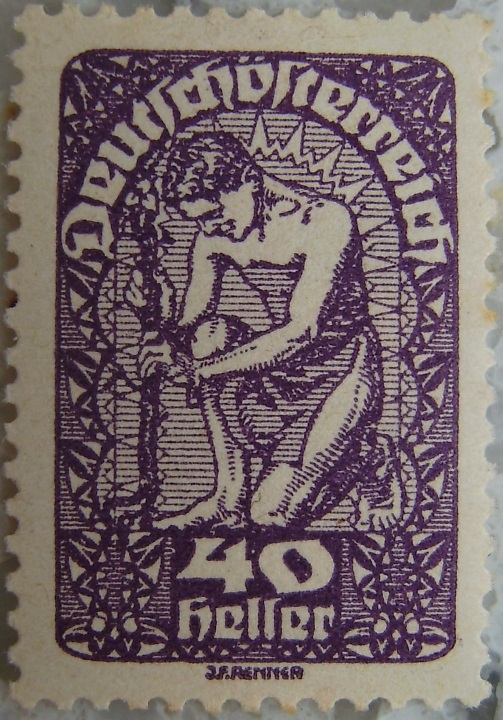 Deutschoesterreich Freimarken 1919_15 - 40 Heller lilap.jpg