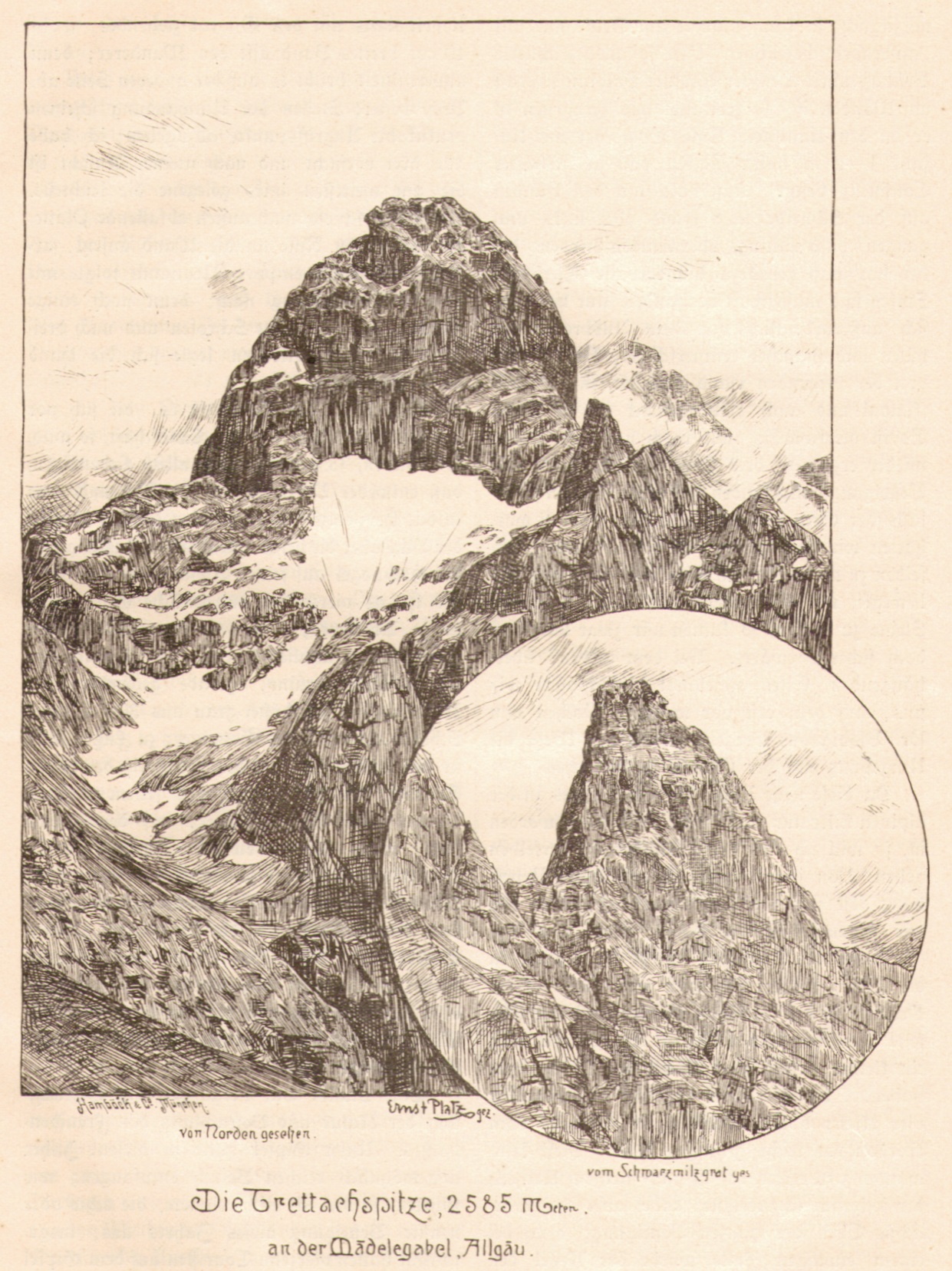 Ernst Platz - Trettachspitze von Norden 1891p.jpg