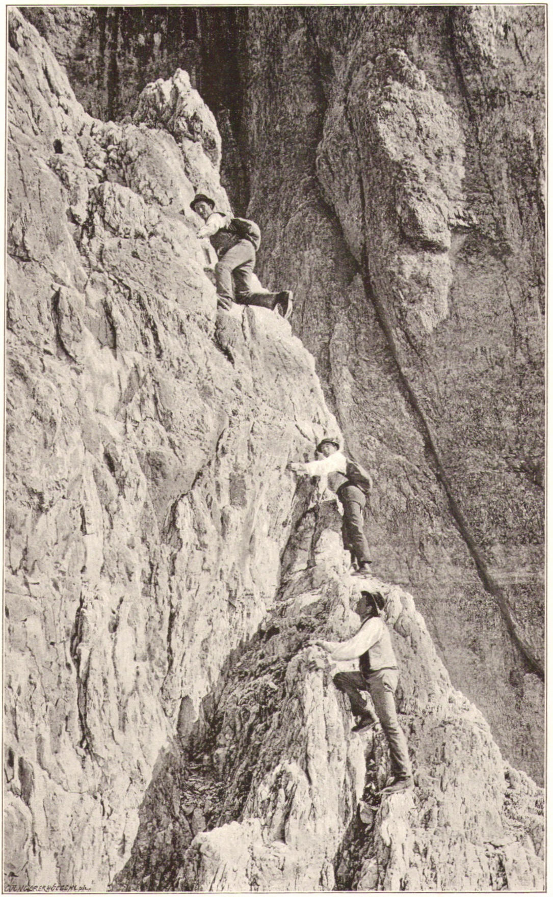 Wilhelm Paulcke - Kletterpartie an der Dreischusterspitze 1893p.jpg